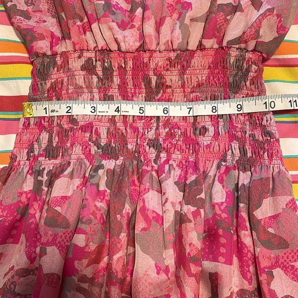 SOLD ON EBAY Ramy Brook Shaw Smocked Mini Dress in Pink Floral size XXS - Picture 9 of 12